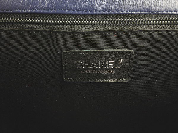 Chanel A67026 Royalblue Large Le Boy Flap Shoulder Bag Silver