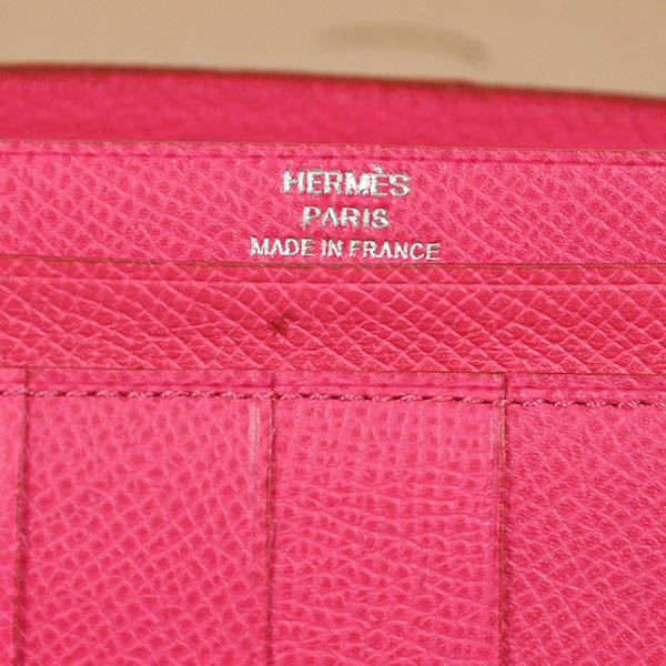 Hermes Bearn Wallet Original Smooth Leather Peach