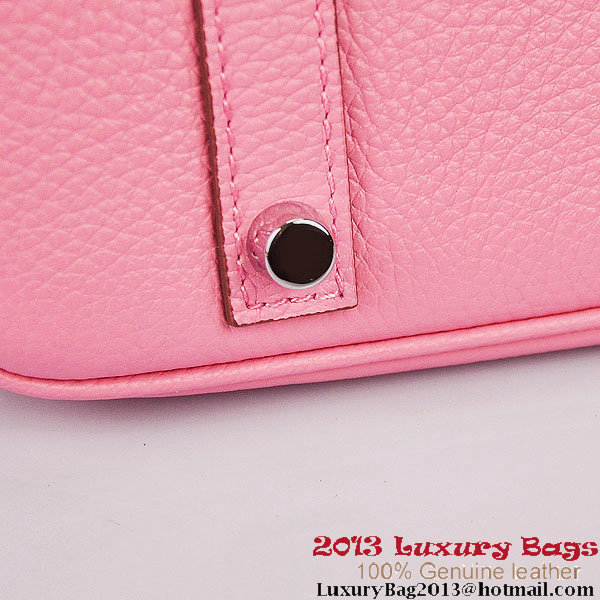 Hermes Birkin 35CM Pink Clafskin Leather Tote Bag Silver