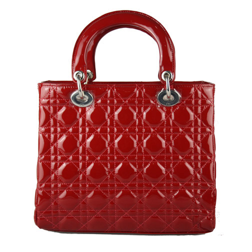 Christian Lady Dior Red Patent Leather Bag 9928
