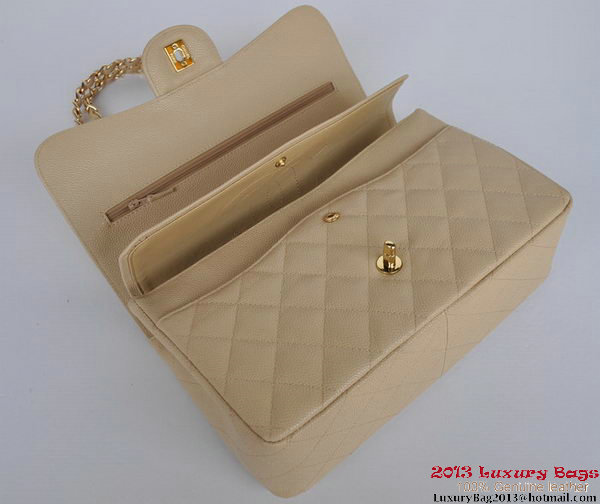 Chanel Jumbo Quilted Classic Cannage Patterns Flap Bag A58600 Apricot Gold