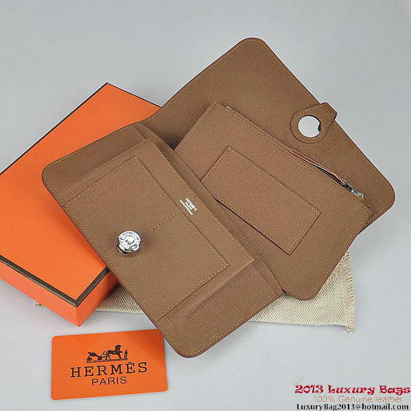 Hermes Dogon Wallet Travel Case H001 Brown
