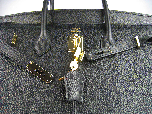 Hermes Birkin 40CM Togo Bag Black 6099 Gold