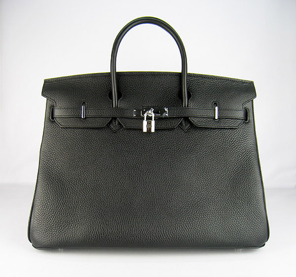 Hermes Birkin 40CM Togo Bag Black 6099 Silver