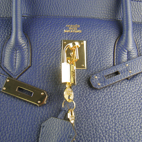 Hermes Birkin 40CM Togo Bag Dark Blue 6099 Gold