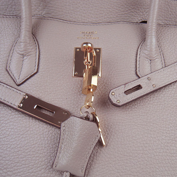 Hermes Birkin 40CM Togo Bag Grey 6099 Gold