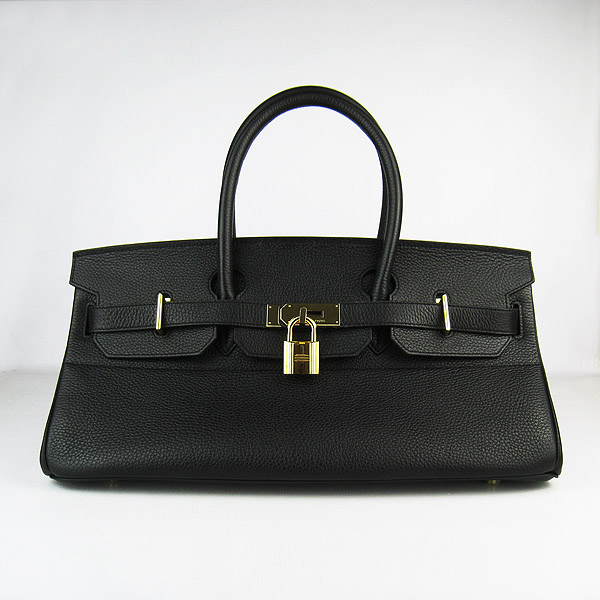 Hermes Birkin 6109 Togo Leather Bag Black 42cm Gold