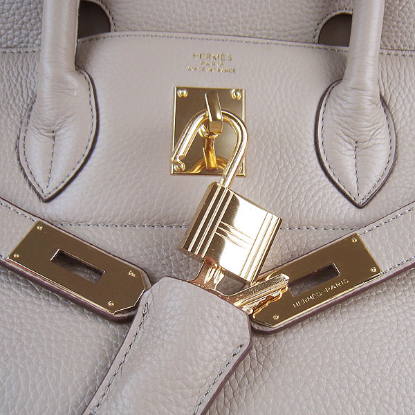 Hermes Birkin 6109 Togo Leather Bag Grey 42cm Gold