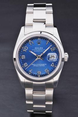 Rolex Datejust Blue Stainless Steel 33mm Men Watch-RD3824