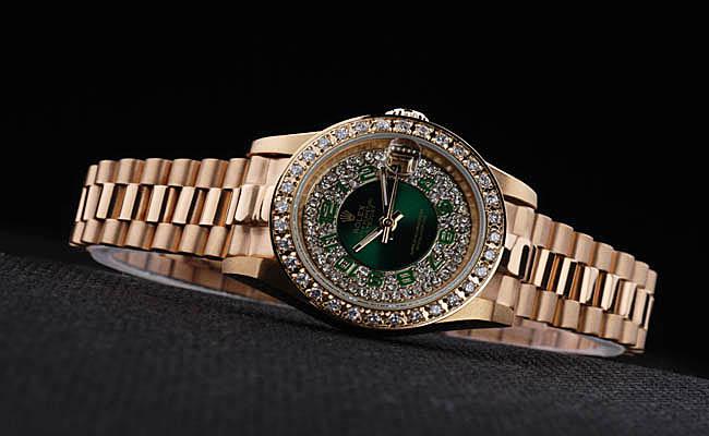 Rolex Datejust Diamond Green 25 mm Women Watch-RD3847