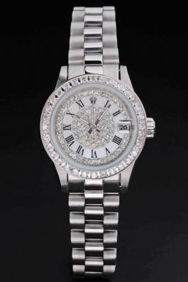 Rolex Datejust Diamond White Surface 25 Mm Women Watch-RD3853