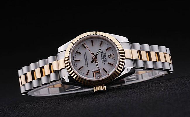 Rolex Datejust Golded White Stainless Steel 25mm Watch-RD3765