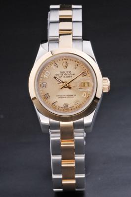 Rolex Datejust Rolex Datejust Golden Surface Stainless Steel Watch-RD3780