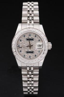 Rolex Datejust Mechanism Silver Diamond Surface Watch-RD2435
