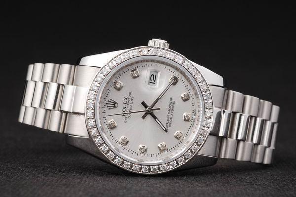 Rolex Datejust Mechanism White Diamond Men Watch-RD2416