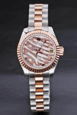 Rolex Datejust Rose Gold Stainless Steel 25mm Watch-RD3761