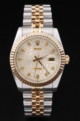 Rolex Datejust Stainless Steel Golden Surface Watch-RD2387
