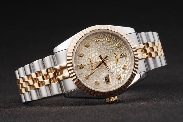 Rolex Datejust Stainless Steel Golden Surface Watch-RD2387