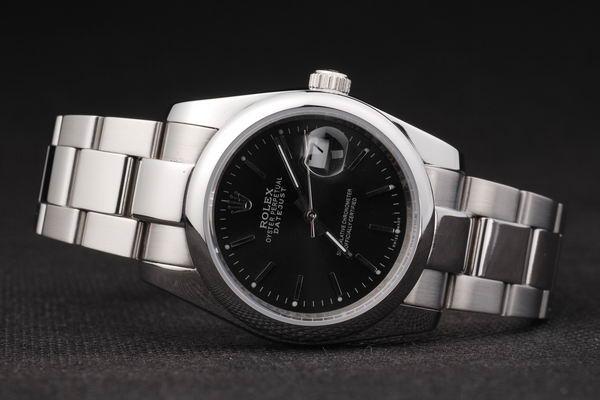 Rolex Datejust Swiss Mechanism Silver Black Watch-RD2381