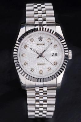 Rolex Datejust White Stainless Steel 33mm Men Watch-RD3816