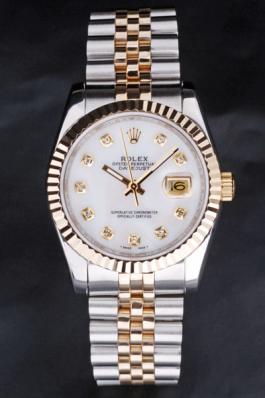 Rolex Datejust White Surface Round Cutwork Watch-RD3897