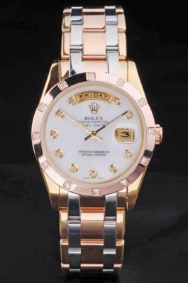 Rolex Day-Date Diamond Cutwork White 37mm Men Watch-RD3840