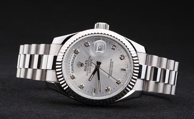 Rolex Day-Date Men stainless Steel Crown Watch-RD2884