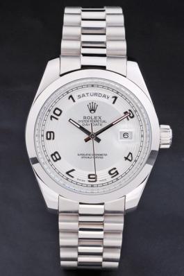 Rolex Day-Date Silver White Stainless Steel Watch-RD2904