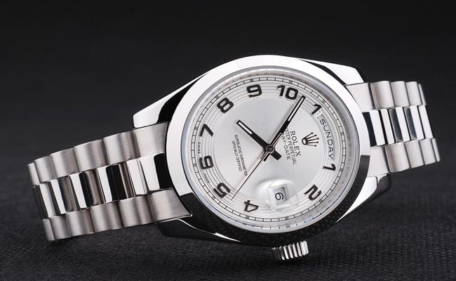 Rolex Day-Date Silver&White Stainless Steel Watch-RD2904