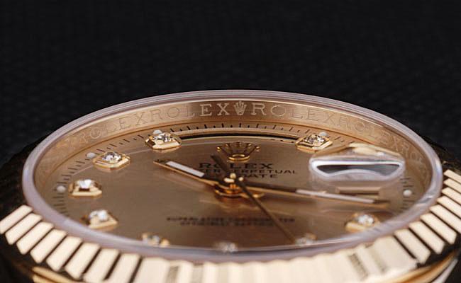 Rolex Day-Date Stainless Steel Golden Surface Watch-RD3828