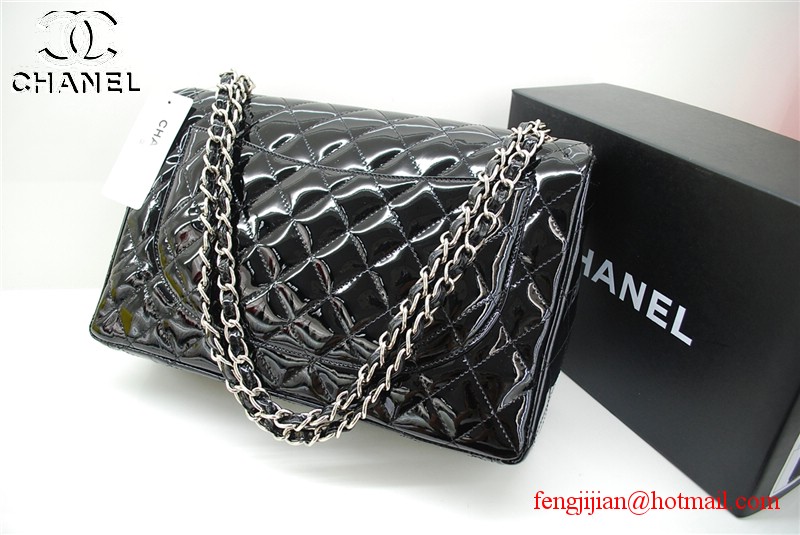Chanel Classic Flap Bag 36070 Black with Silver chain