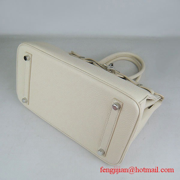 Hermes Birkin 30cm Togo Leather Bag Cream 6088