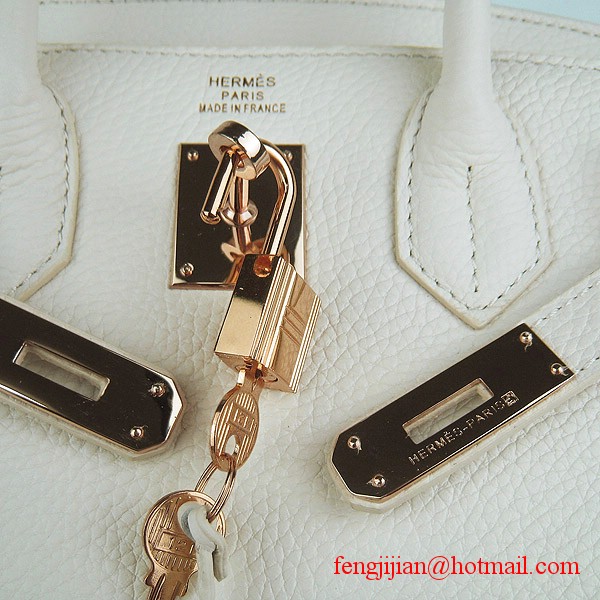 Hermes Birkin 30cm Togo Leather Bag Cream 6088
