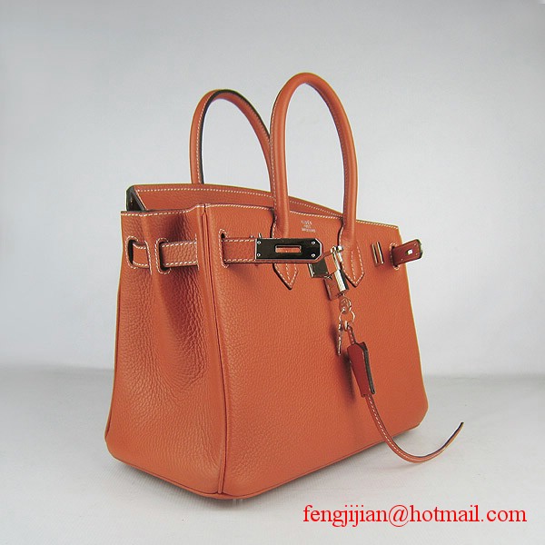 Hermes Birkin 30cm Togo Bag Light Orange 6088
