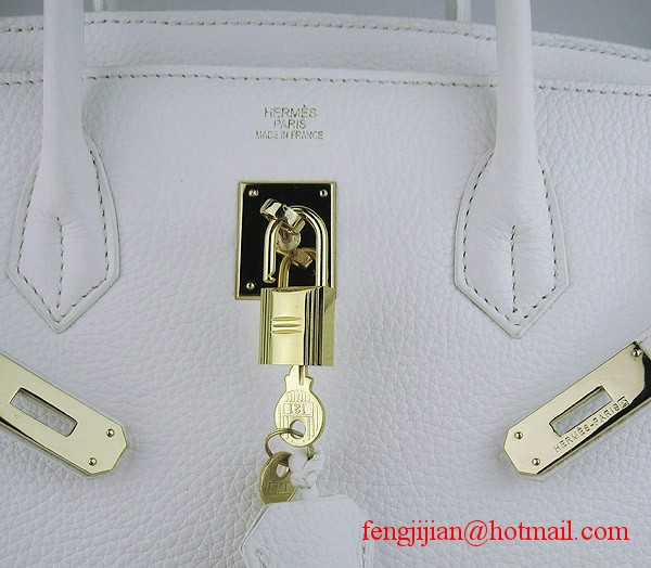 Hermes Birkin 40cm Togo Bag 6099 Light White gold padlock