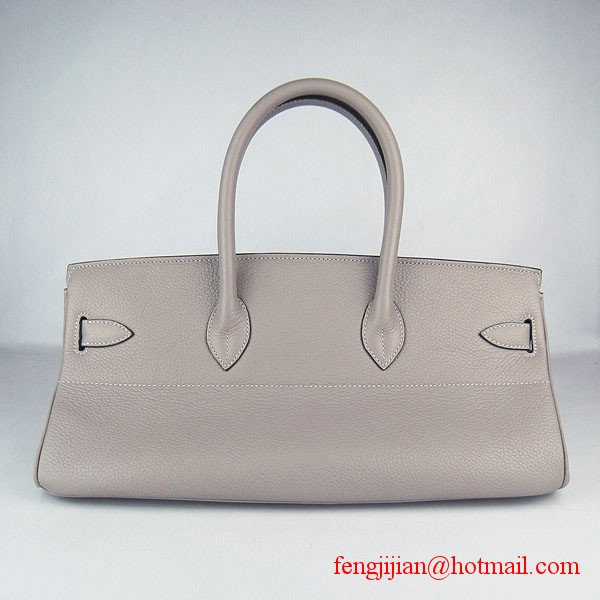 Hermes Birkin 42cm Togo Leather Bag 6109 Grey gold padlock