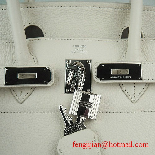 Hermes Birkin 42cm Togo Leather Bag Beige 6109 silver padlock