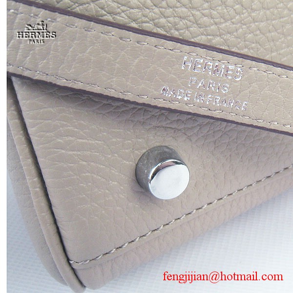 Hermes Kelly 32cm Togo Leather Bag Grey 6108