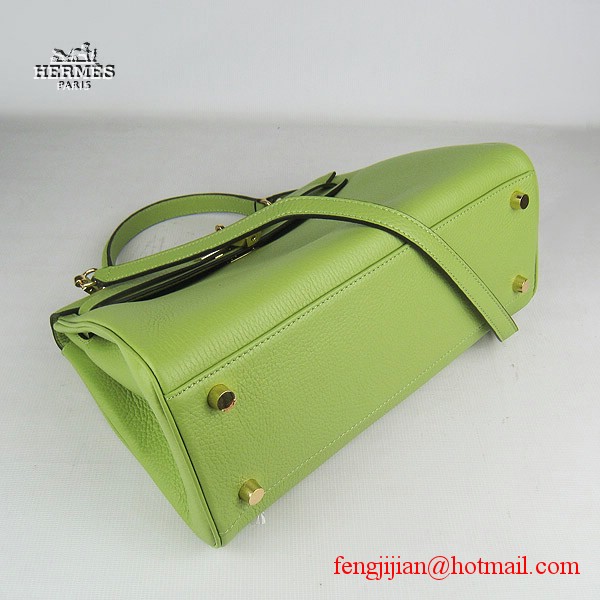 Hermes Kelly 32cm Togo Leather Bag Green 6108 Gold Hardware