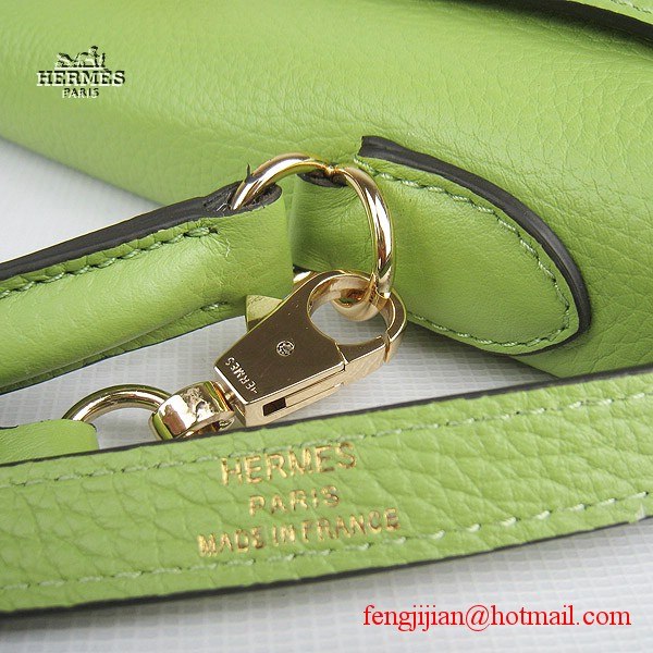Hermes Kelly 32cm Togo Leather Bag Green 6108 Gold Hardware
