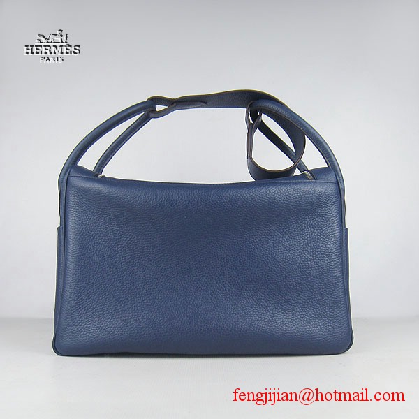 Hermes Women Shoulder Bag Dark Blue 6208
