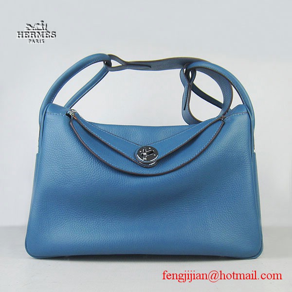 Hermes Lindy Women Shoulder Bag Blue 6208
