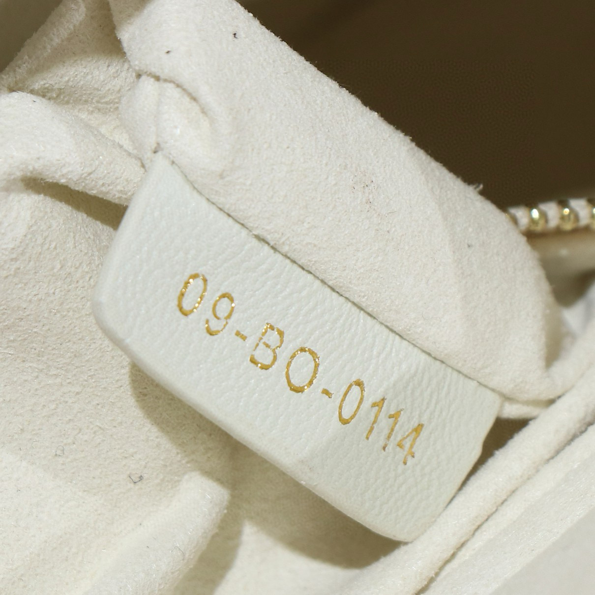 MINI LADY DIOR BAG Lambskin M0566OW white&gold