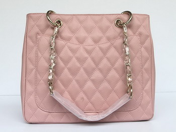 Chanel Quilted CC Tote Bag 35626 Pink