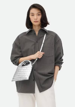 Bottega Veneta Mini Hop 777586 Silver