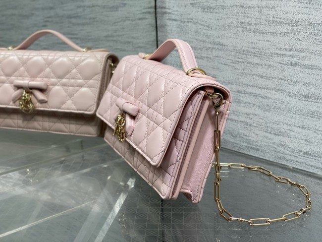 My Dior Mini Bag Cannage Lambskin S0984PU Rose Lingerie