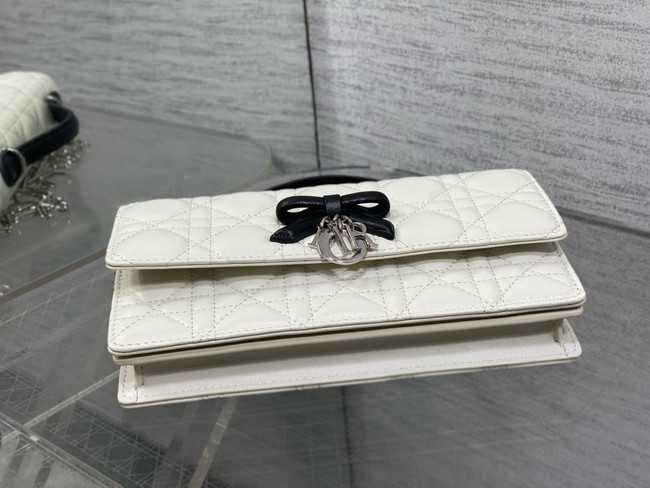My Dior Mini Bag Cannage Lambskin S0984PU white&black