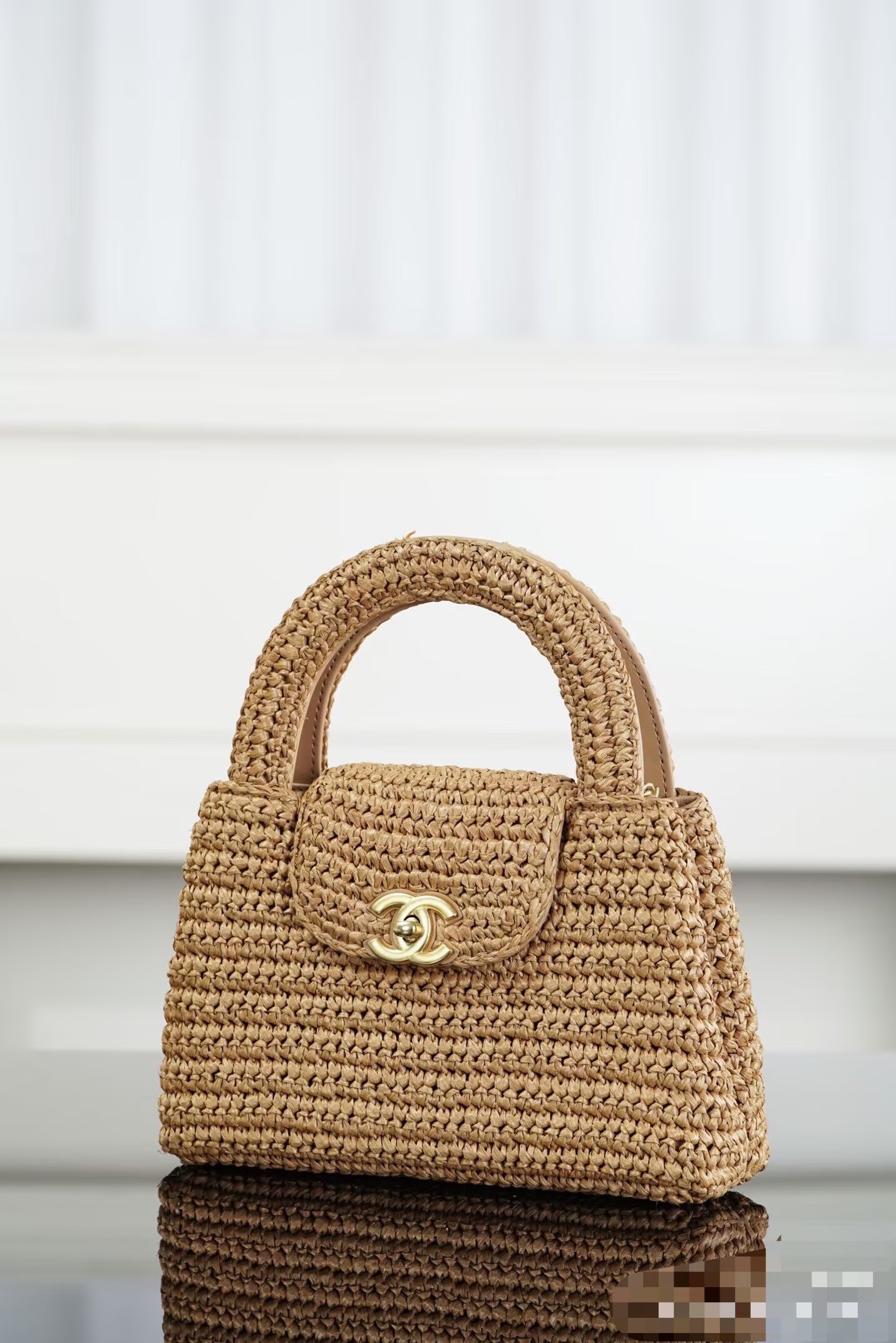 Chanel 26C Kelly Woven Bag AS4416 Beige