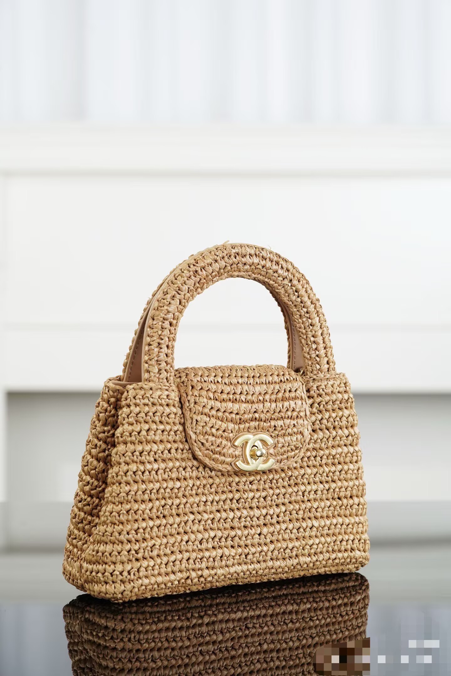Chanel 26C Kelly Woven Bag AS4416 Beige