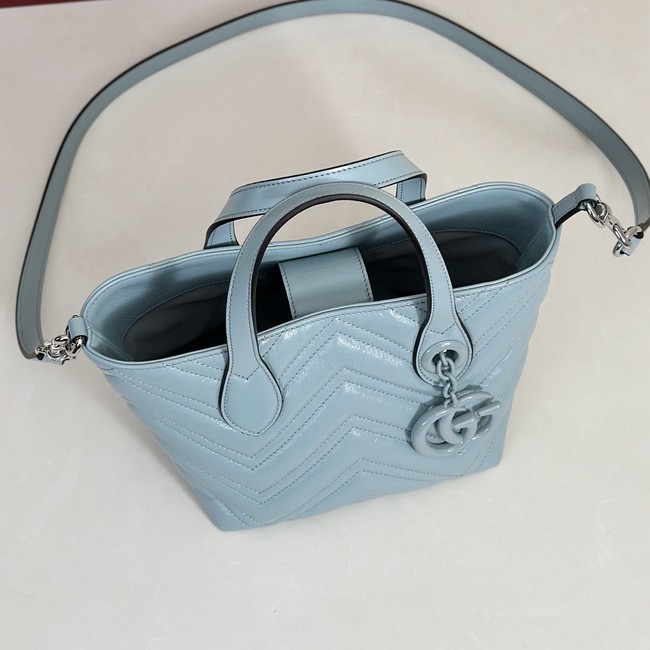 Gucci GG Marmont small tote bag 855391 Icy blue